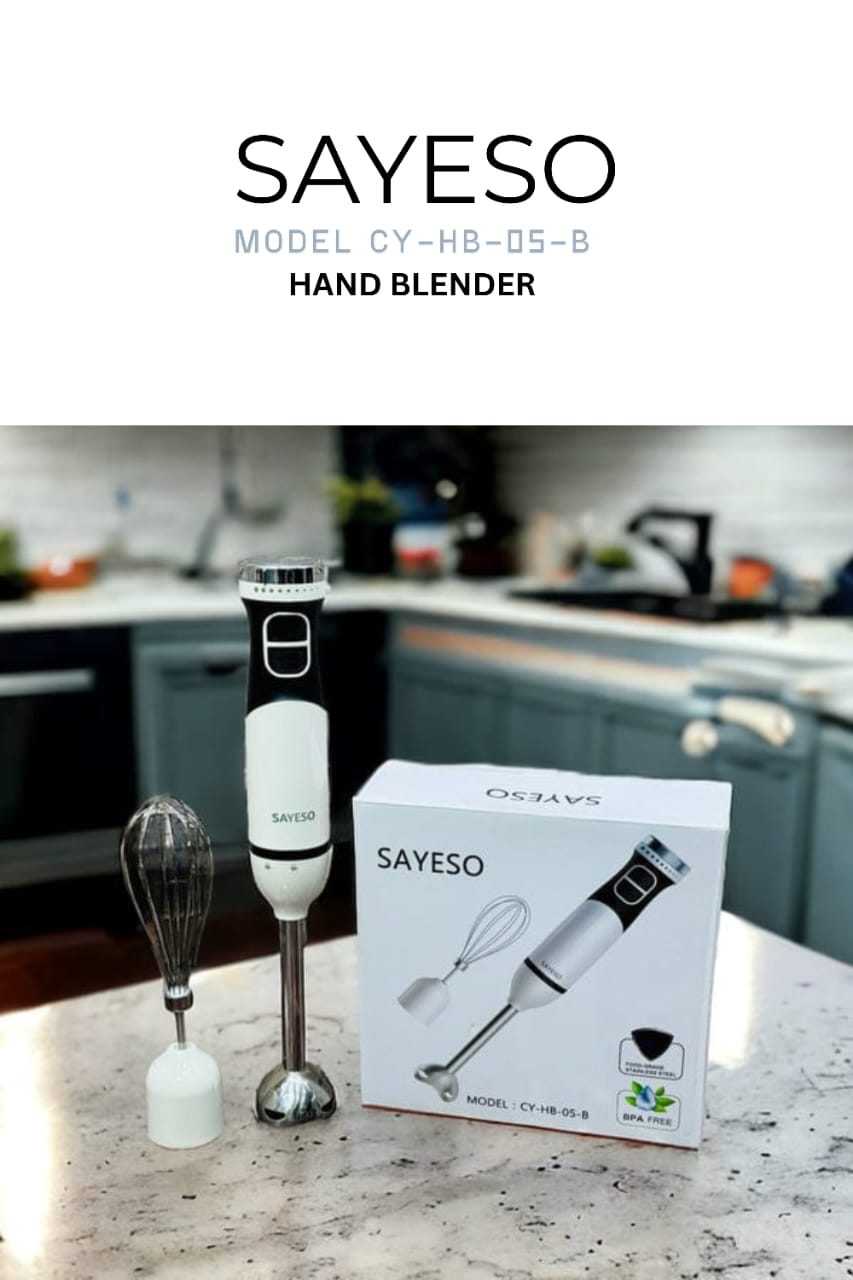 Sayeso Hand Blender – Powerful 2-in-1 Mixer & Whisk