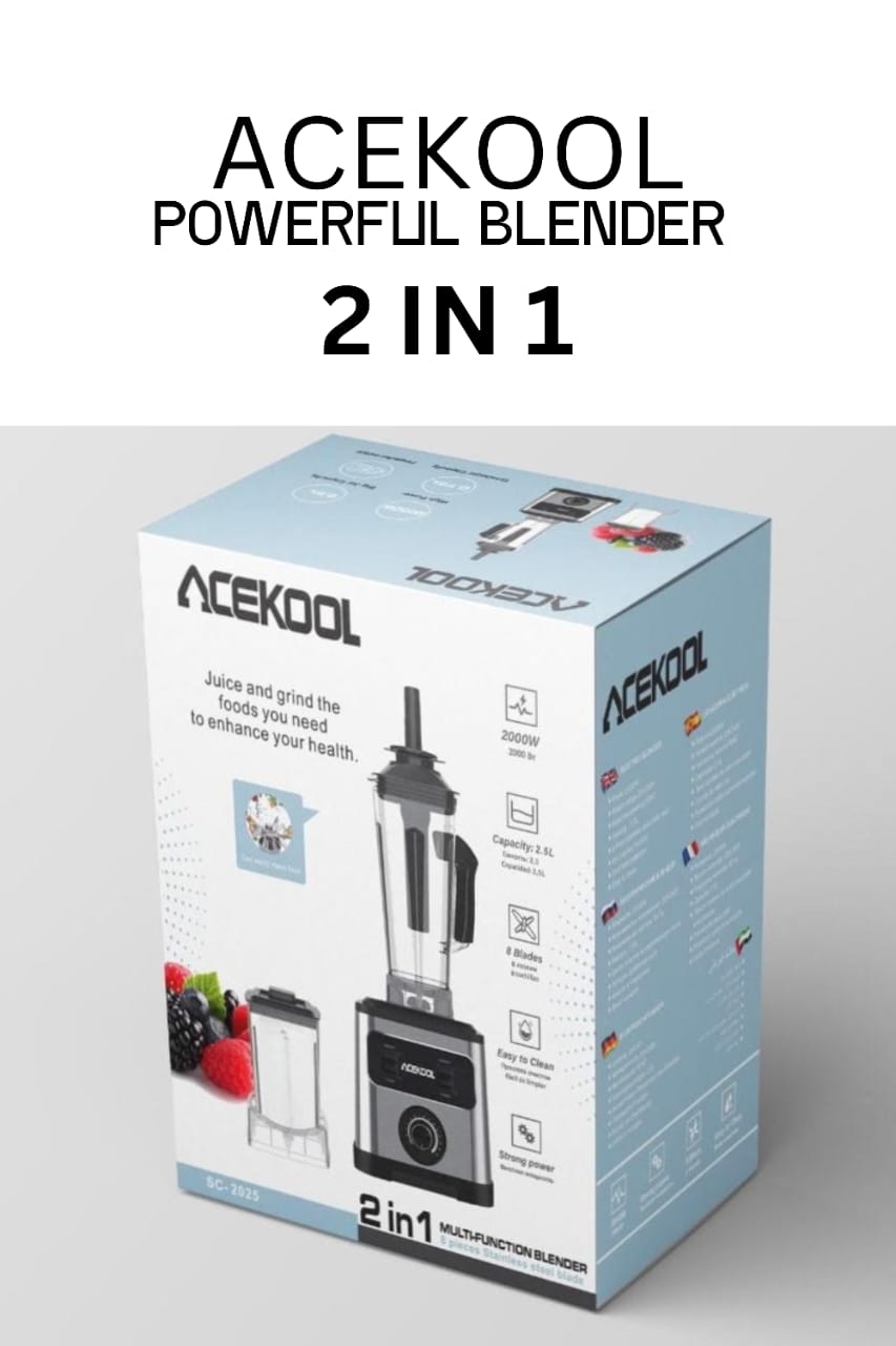 Acekool 2-in-1 Powerful Juicer – Blender & Juice Extractor